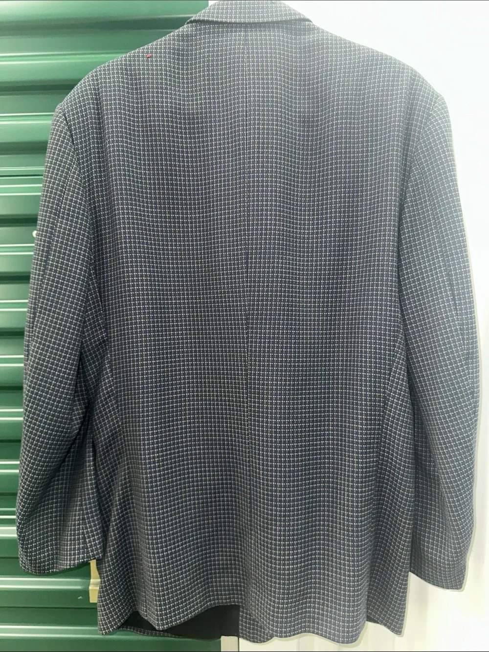 Men's Navy/ tan Check Blazer - Classic Tailored Look